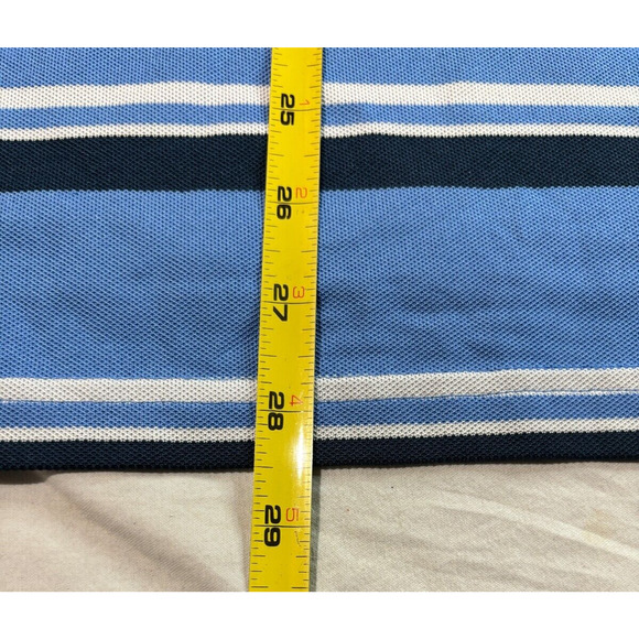 RLX Ralph Lauren Polo Shirt Men's Size L Wicking Short Sleeve Blue Striped - Picture 6 of 6